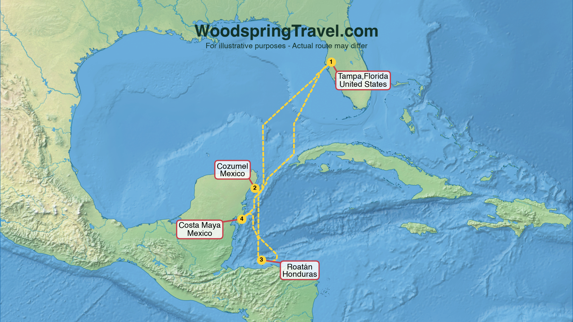 Route Illustration - Actual route may differ