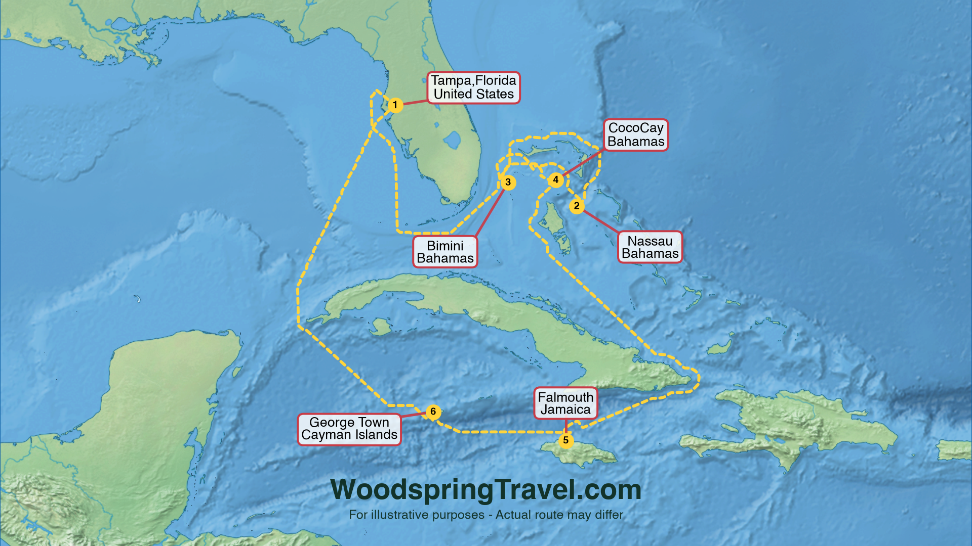 Route Illustration - Actual route may differ