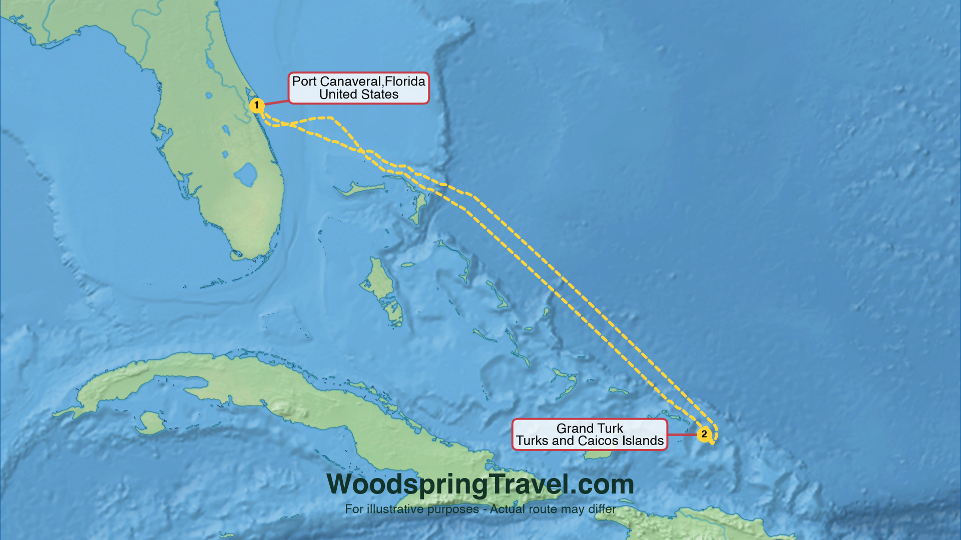 Route Illustration - Actual route may differ