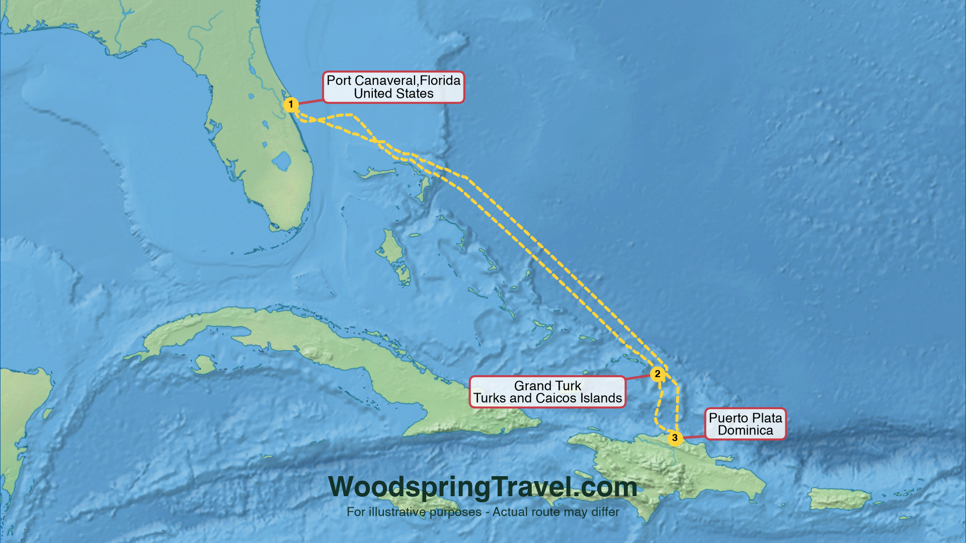 Route Illustration - Actual route may differ