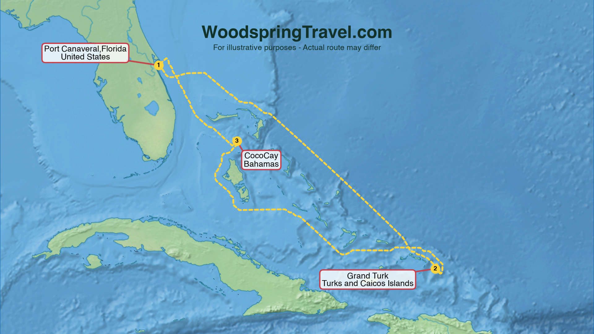 Route Illustration - Actual route may differ