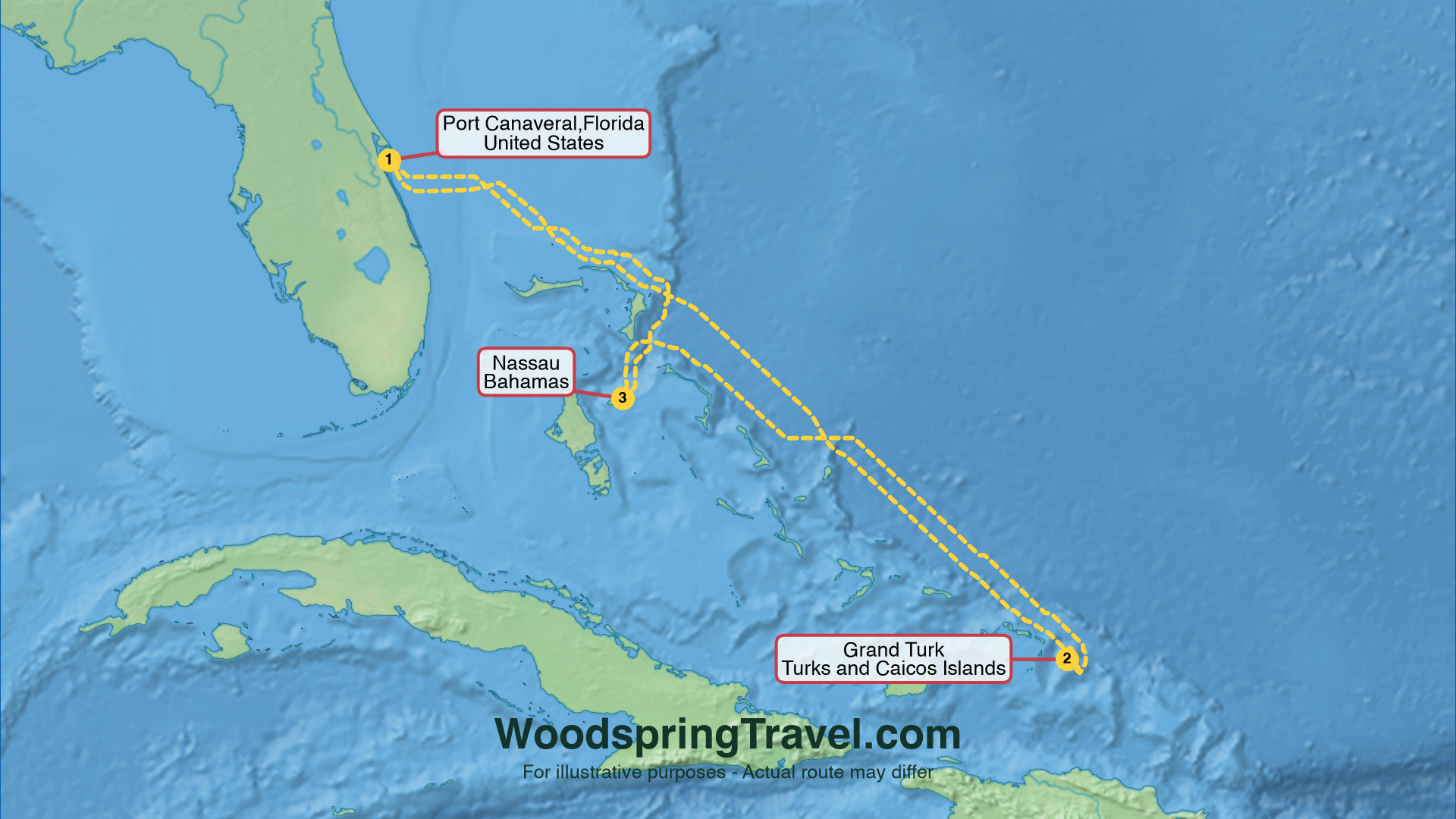 Route Illustration - Actual route may differ