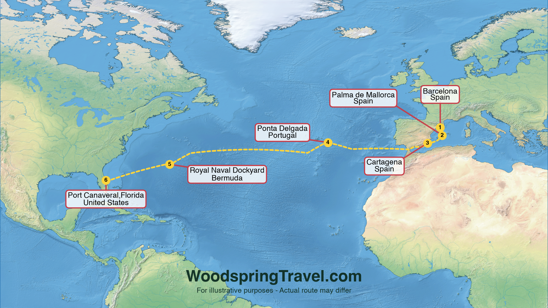 Route Illustration - Actual route may differ