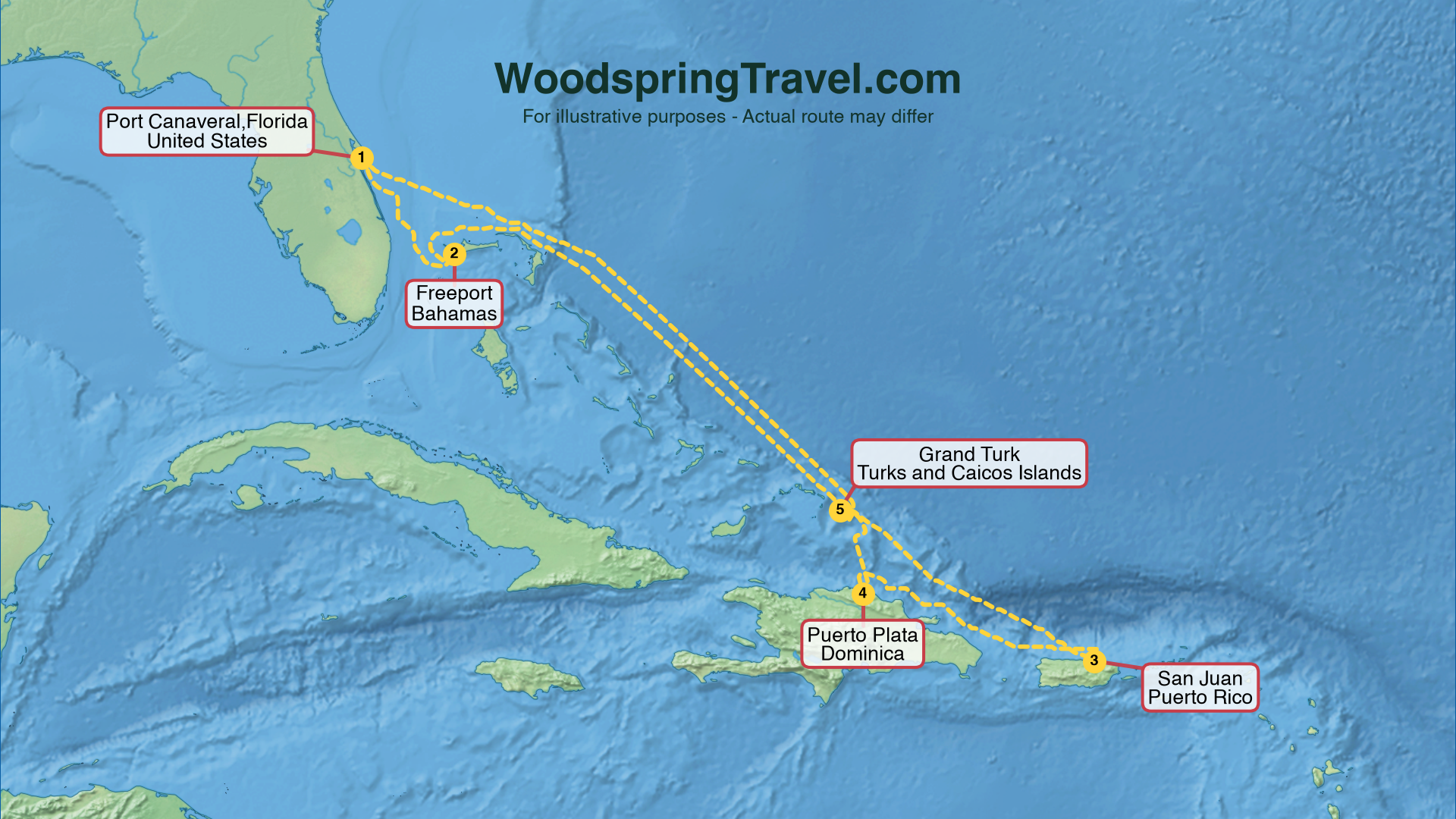 Route Illustration - Actual route may differ