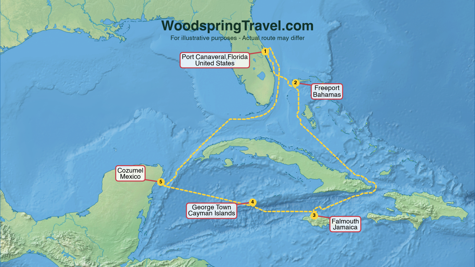 Route Illustration - Actual route may differ