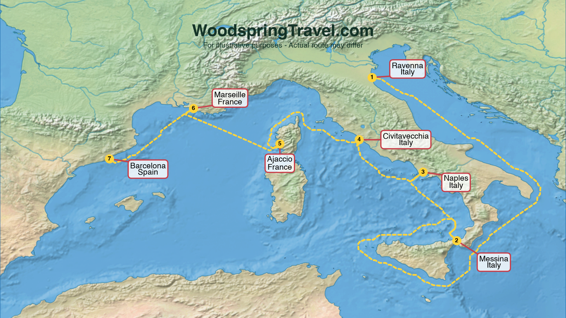 Route Illustration - Actual route may differ Route Illustration - Actual route may differ
