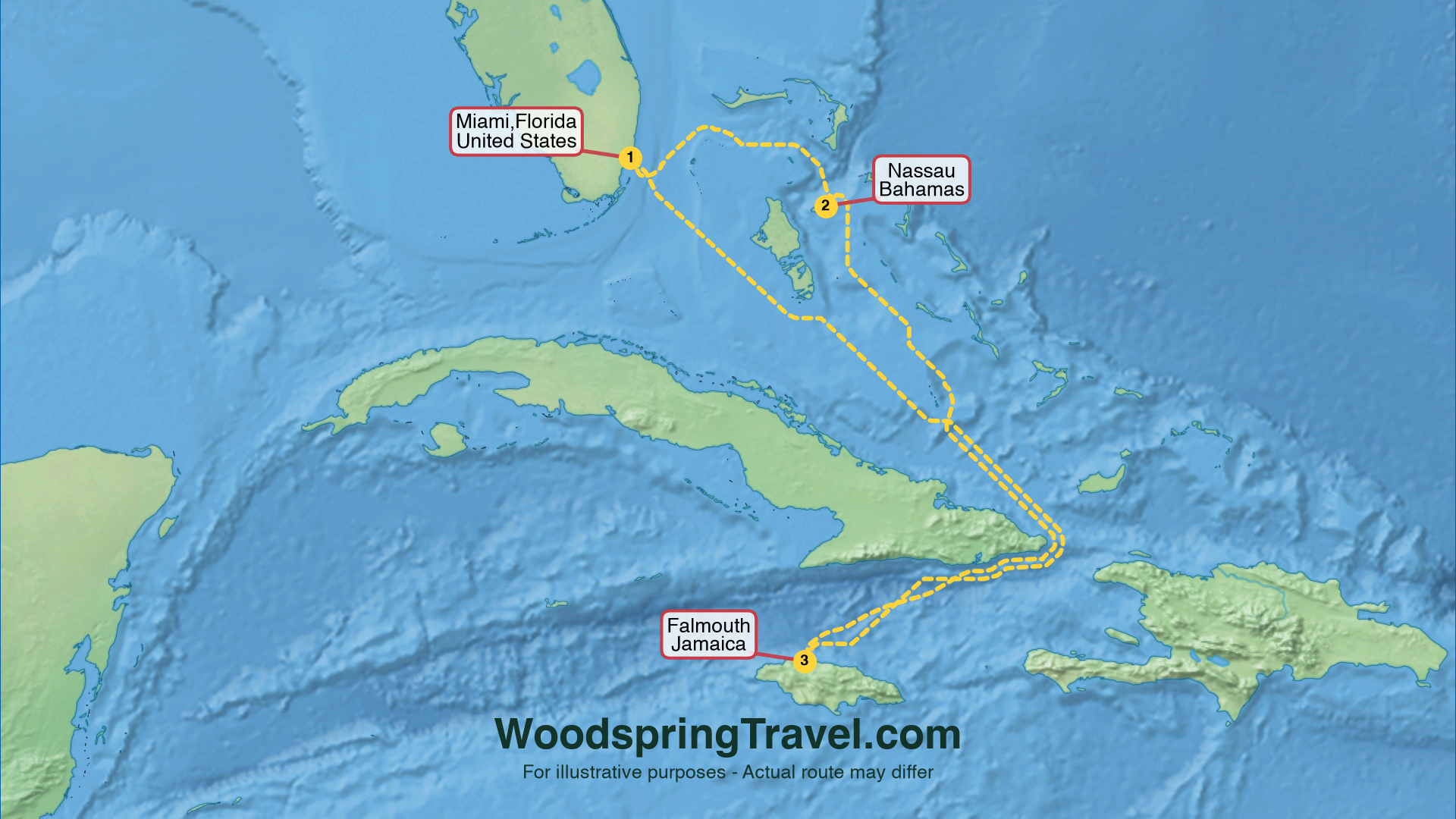 Route Illustration - Actual route may differ