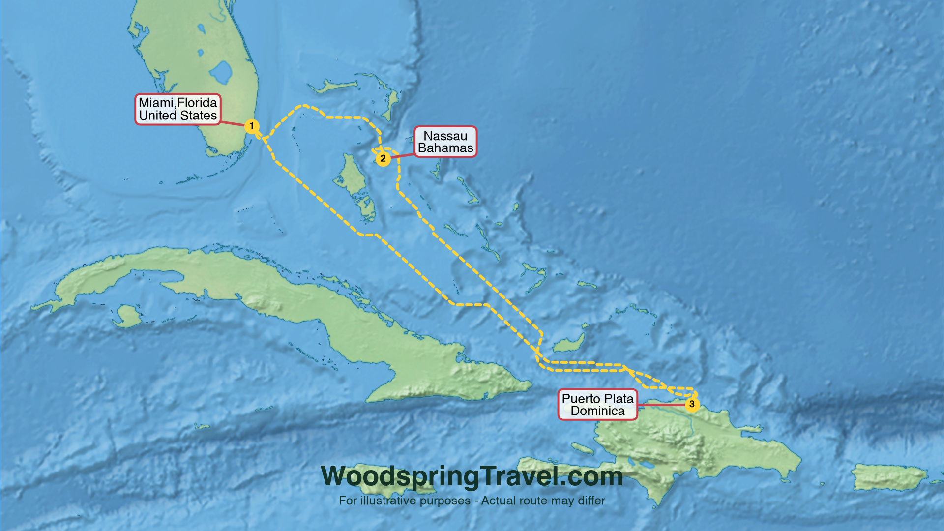 Route Illustration - Actual route may differ