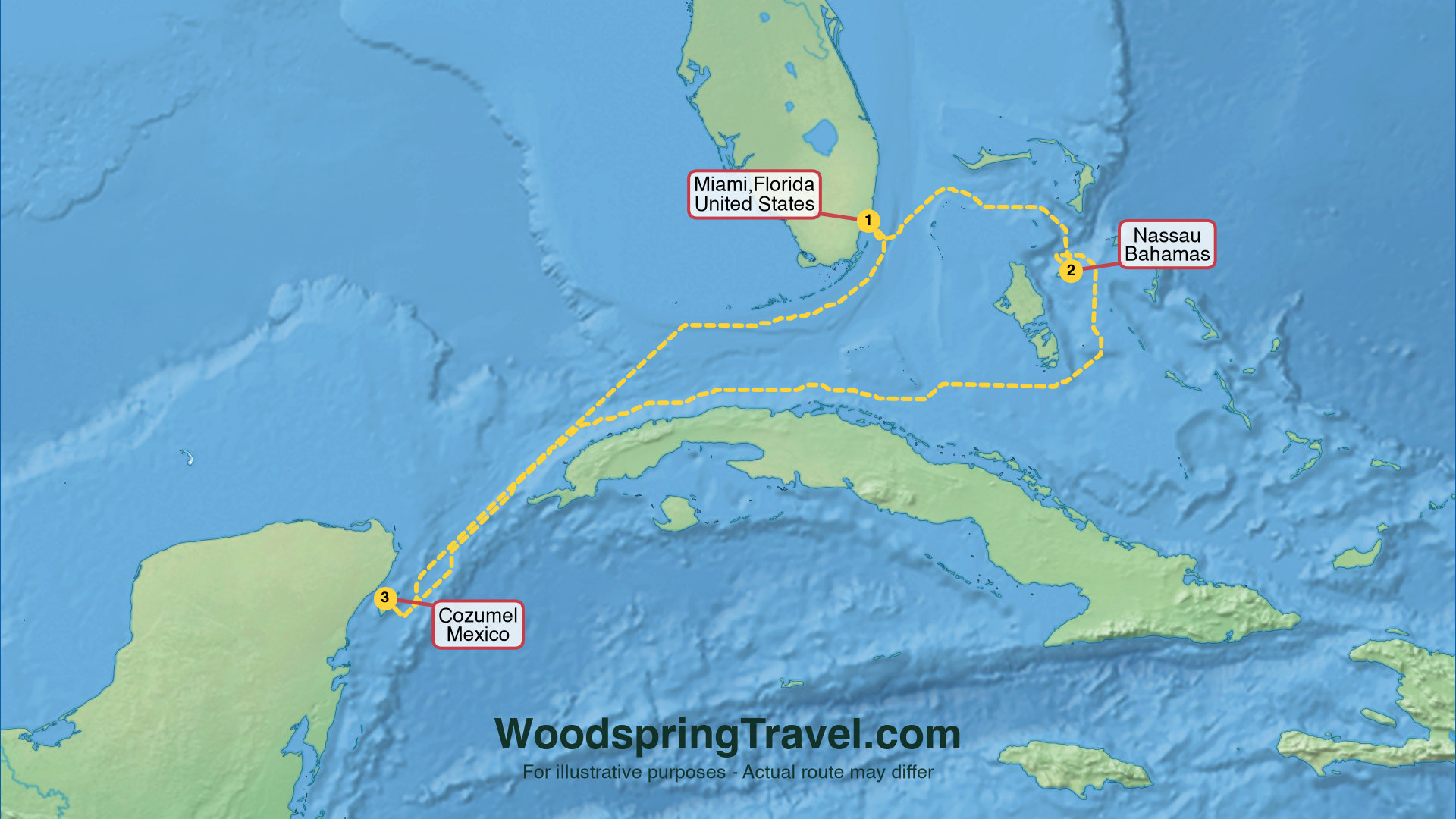 Route Illustration - Actual route may differ