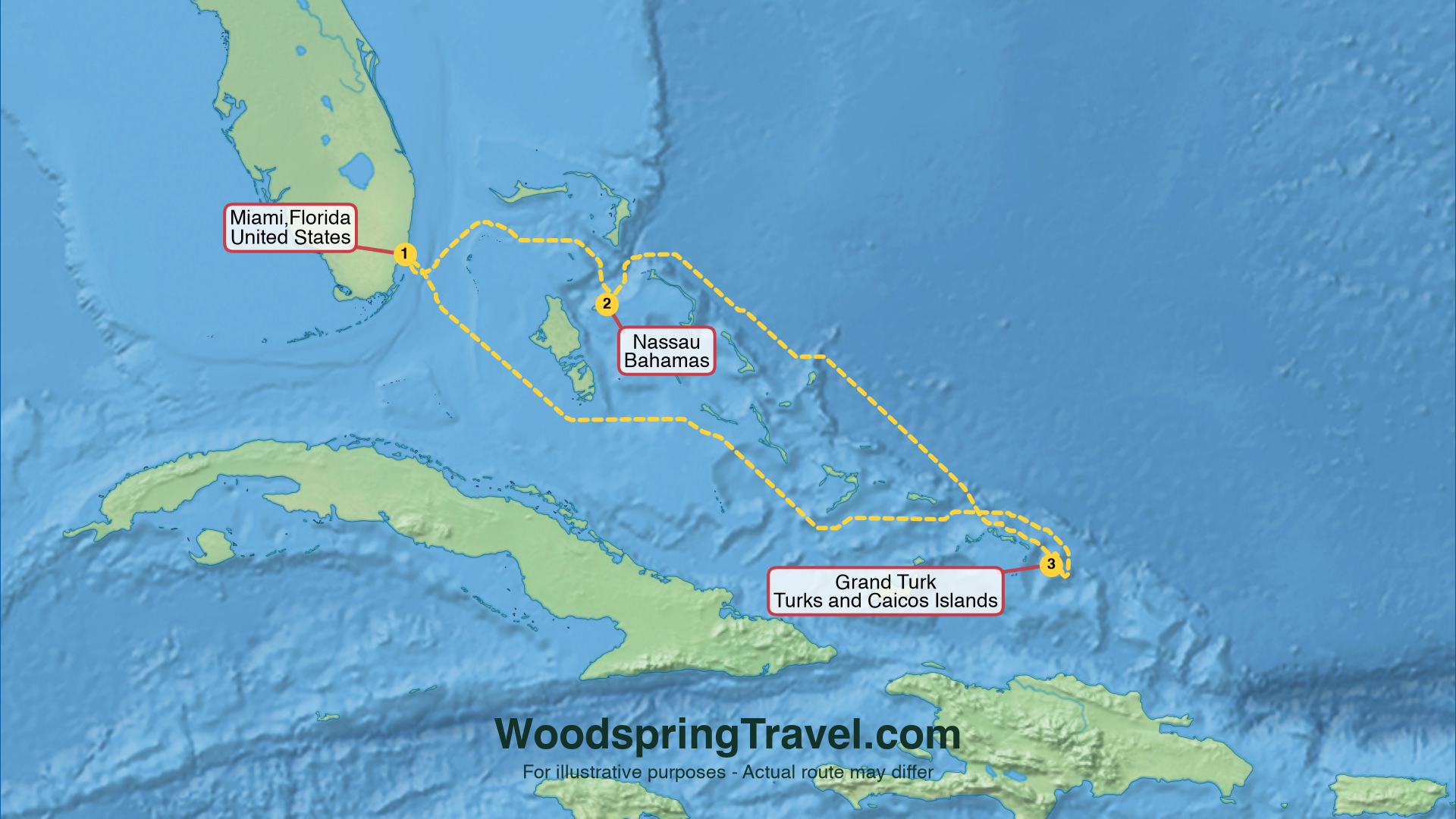 Route Illustration - Actual route may differ