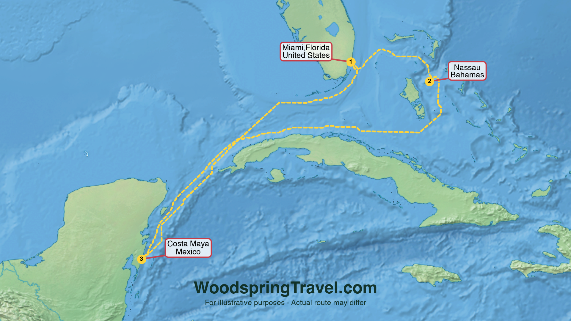 Route Illustration - Actual route may differ