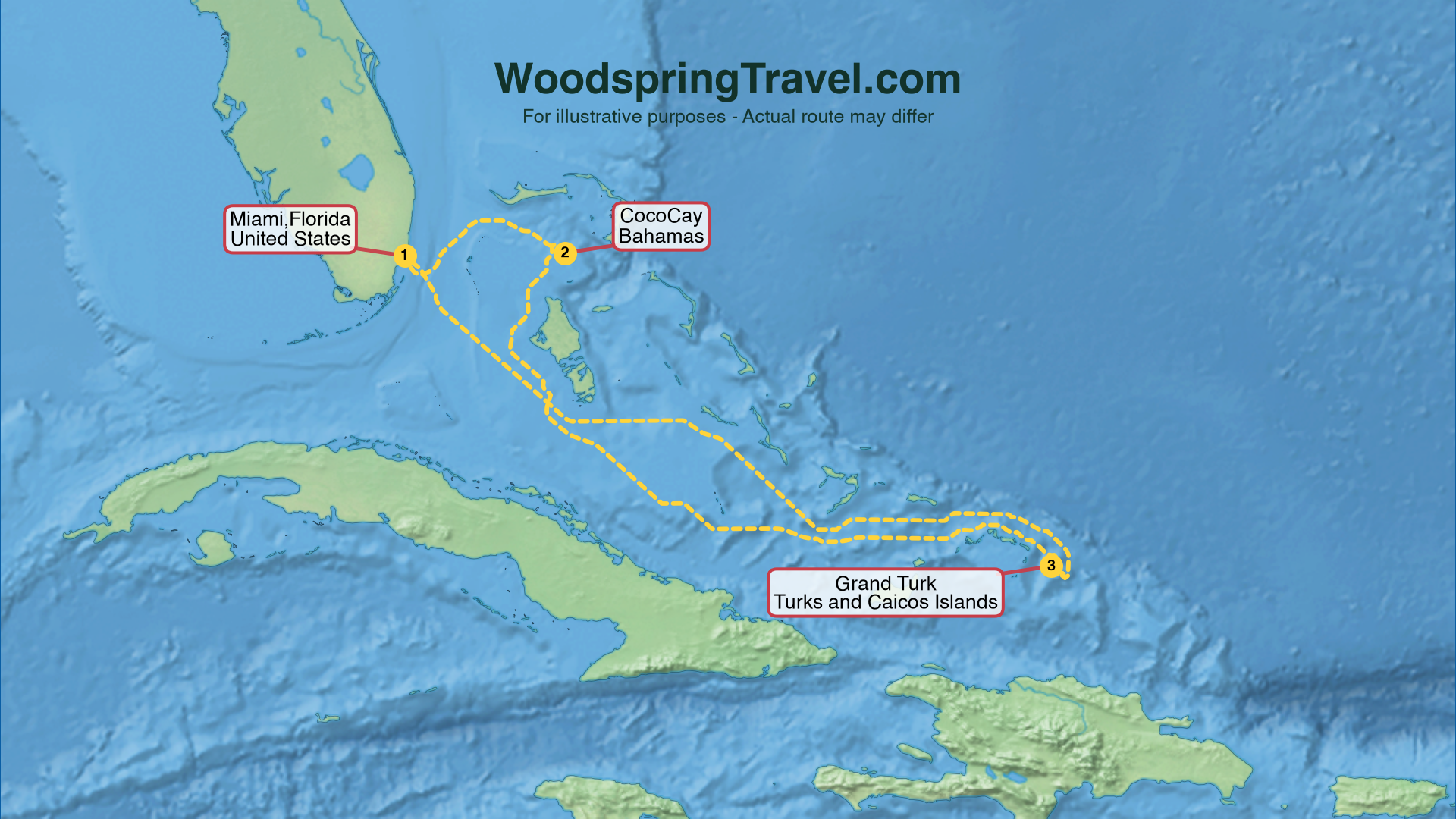 Route Illustration - Actual route may differ