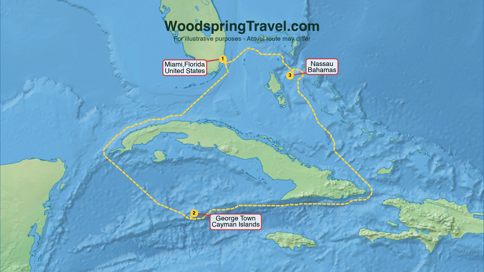 Route Illustration - Actual route may differ