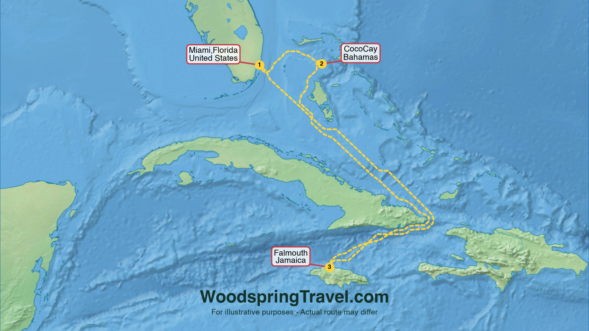 Route Illustration - Actual route may differ