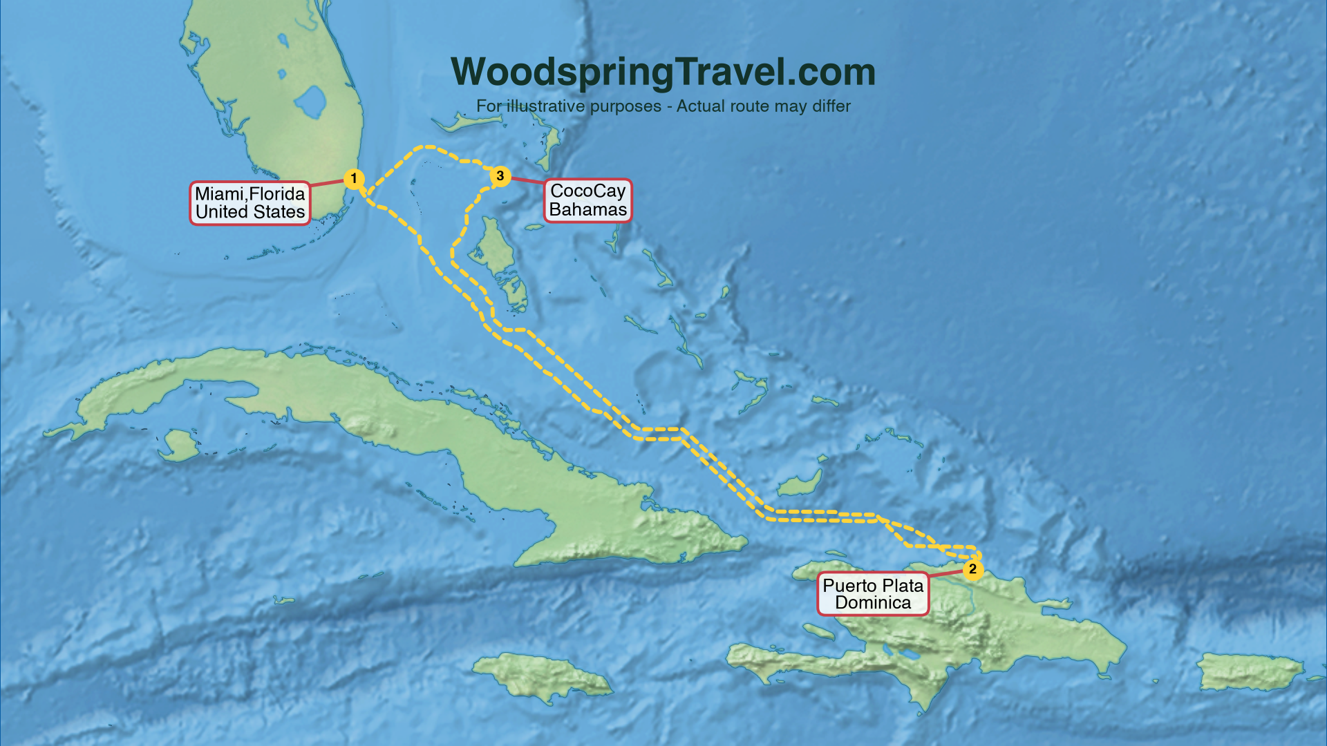 Route Illustration - Actual route may differ
