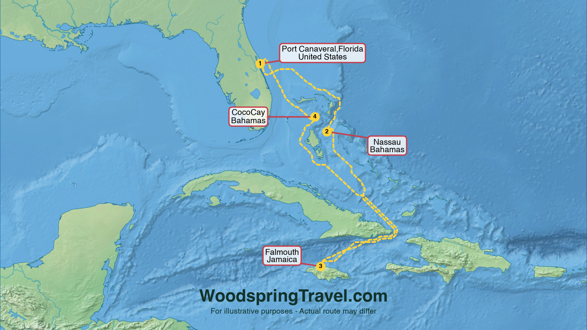 Route Illustration - Actual route may differ