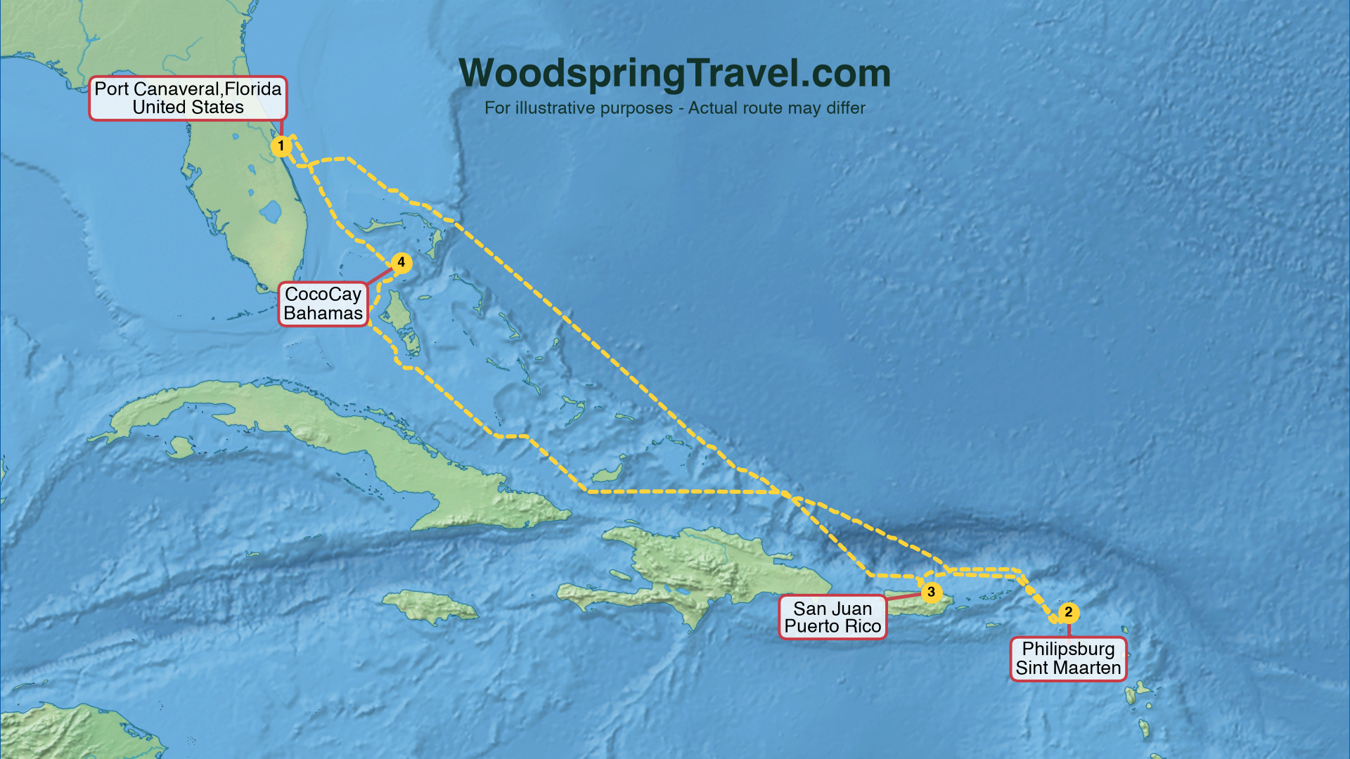 Route Illustration - Actual route may differ