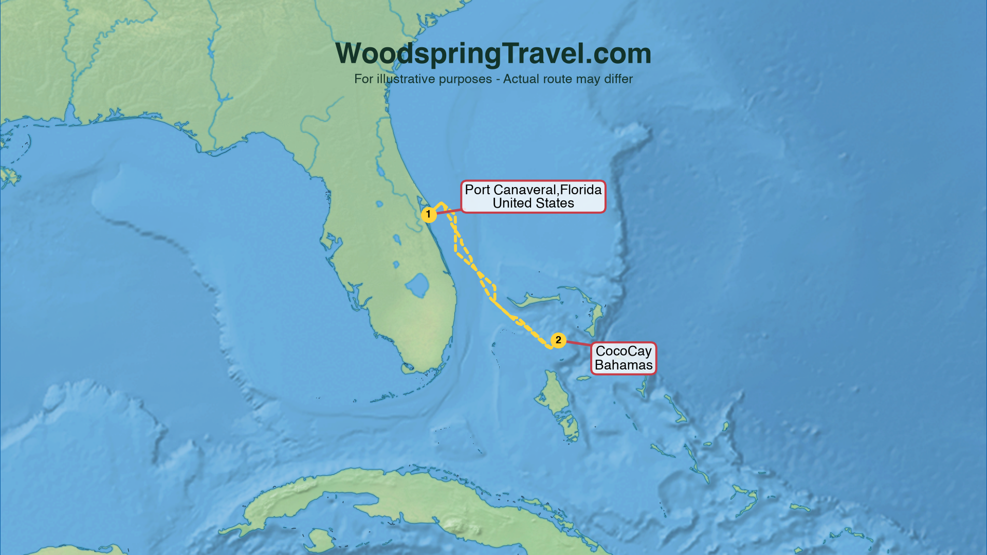 Route Illustration - Actual route may differ