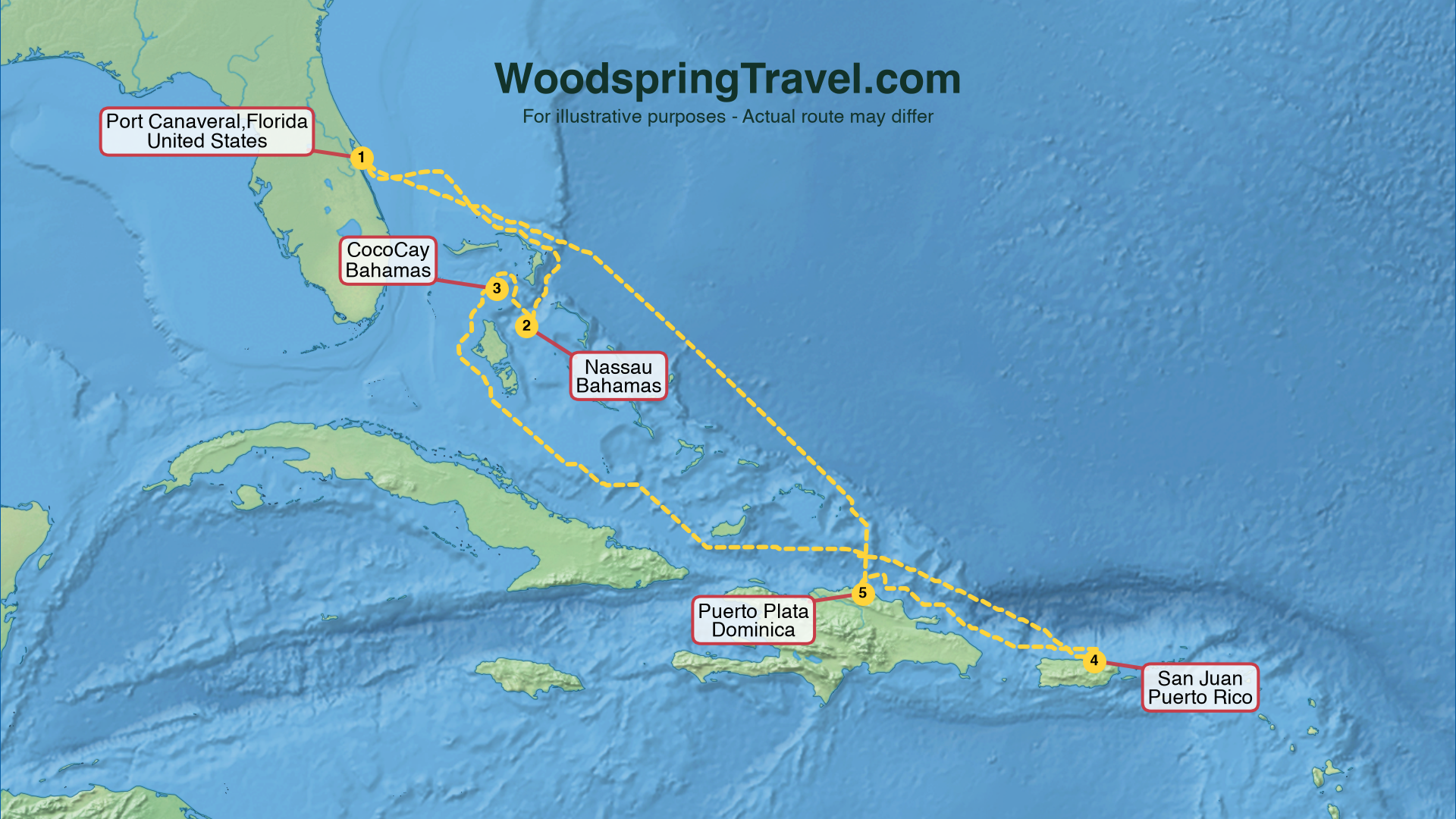 Route Illustration - Actual route may differ