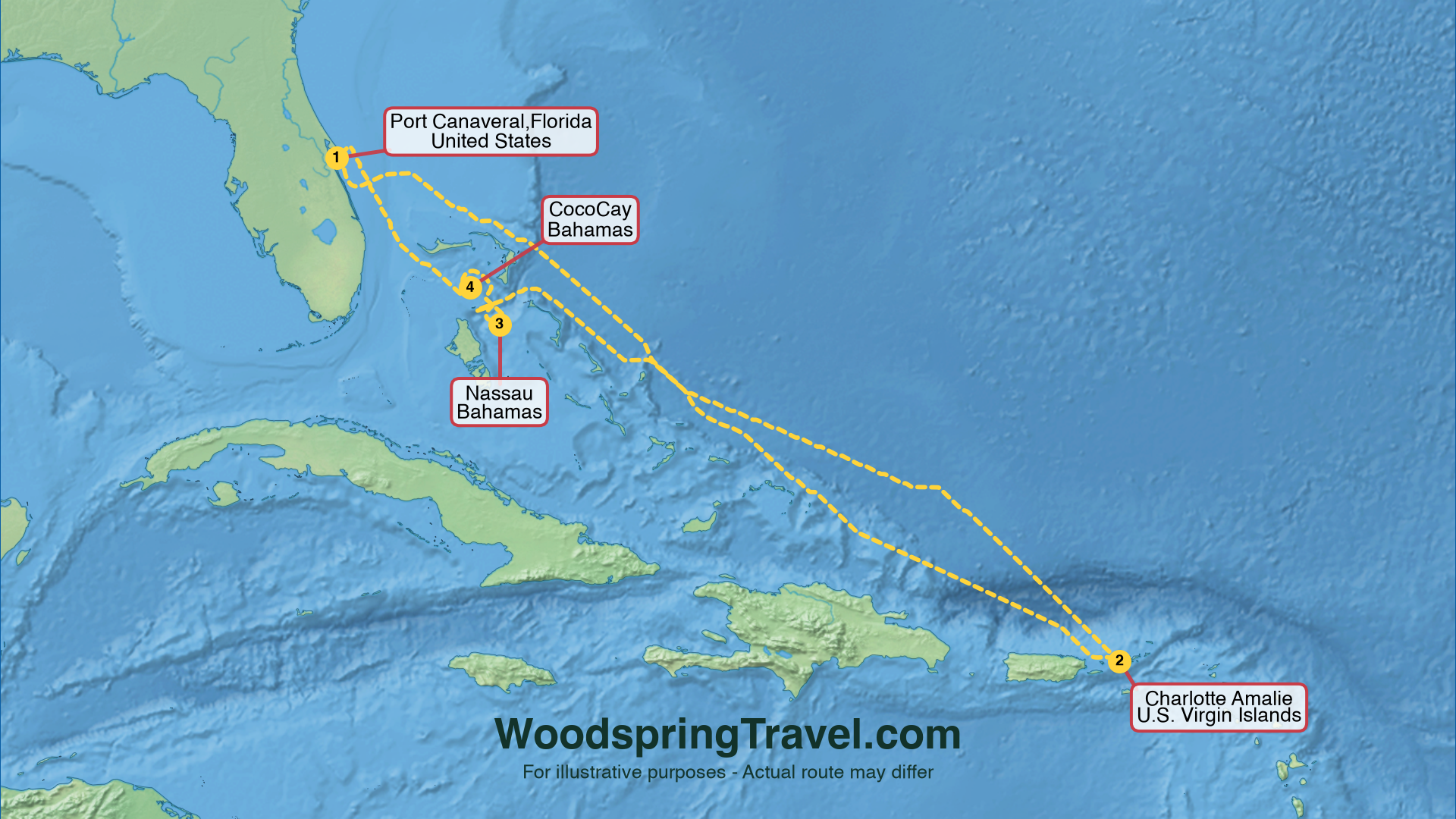 Route Illustration - Actual route may differ