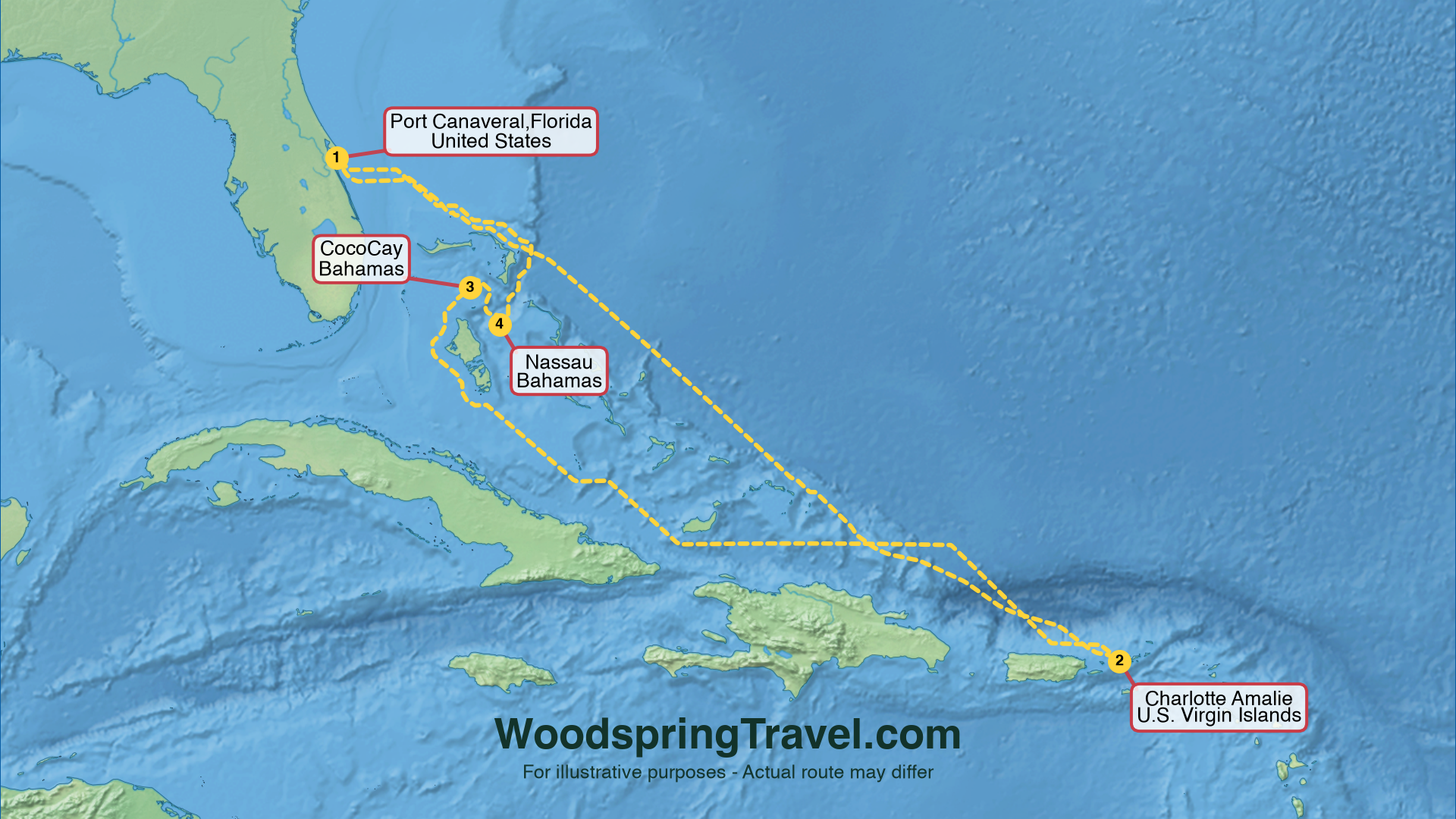 Route Illustration - Actual route may differ
