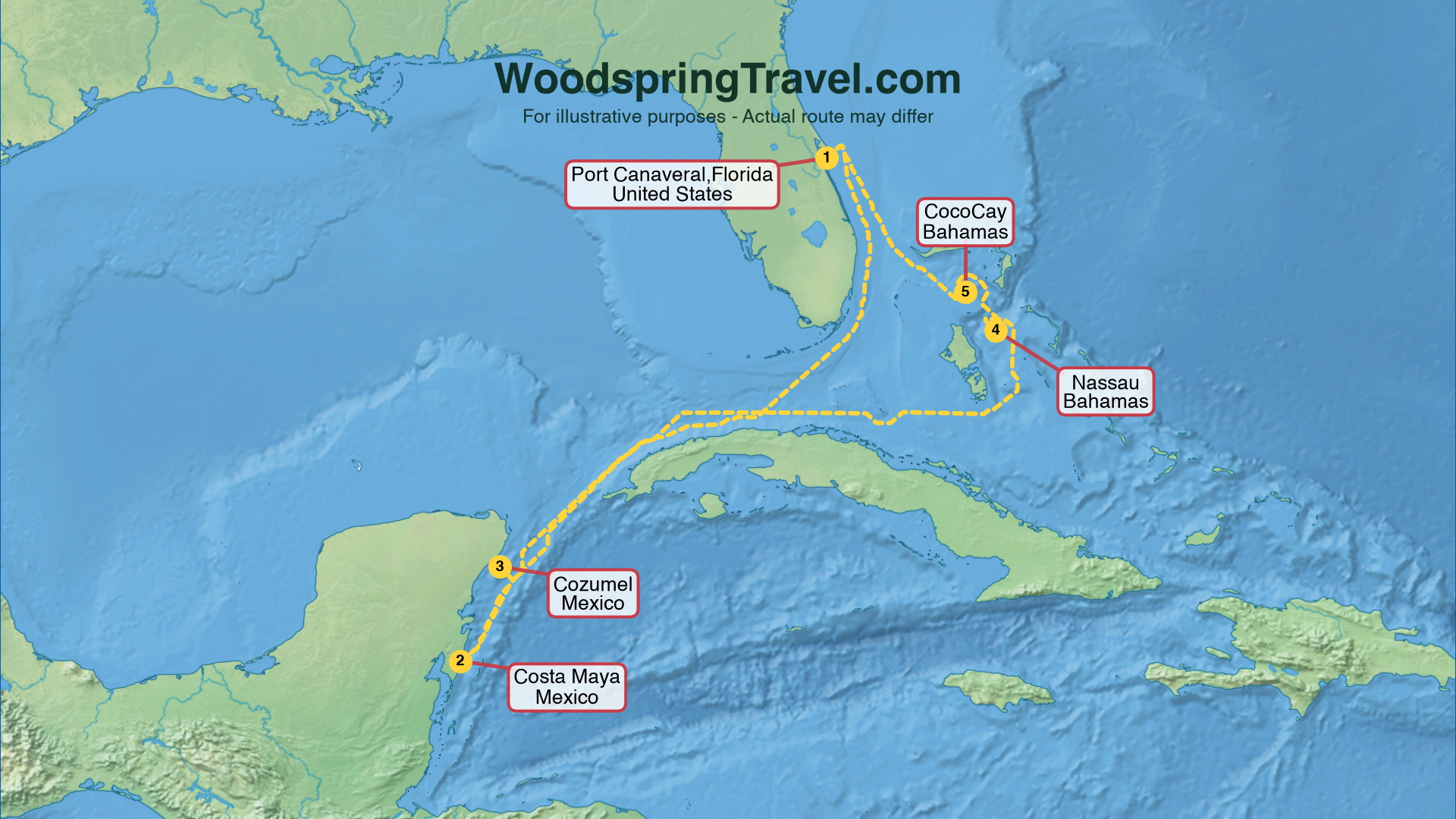Route Illustration - Actual route may differ