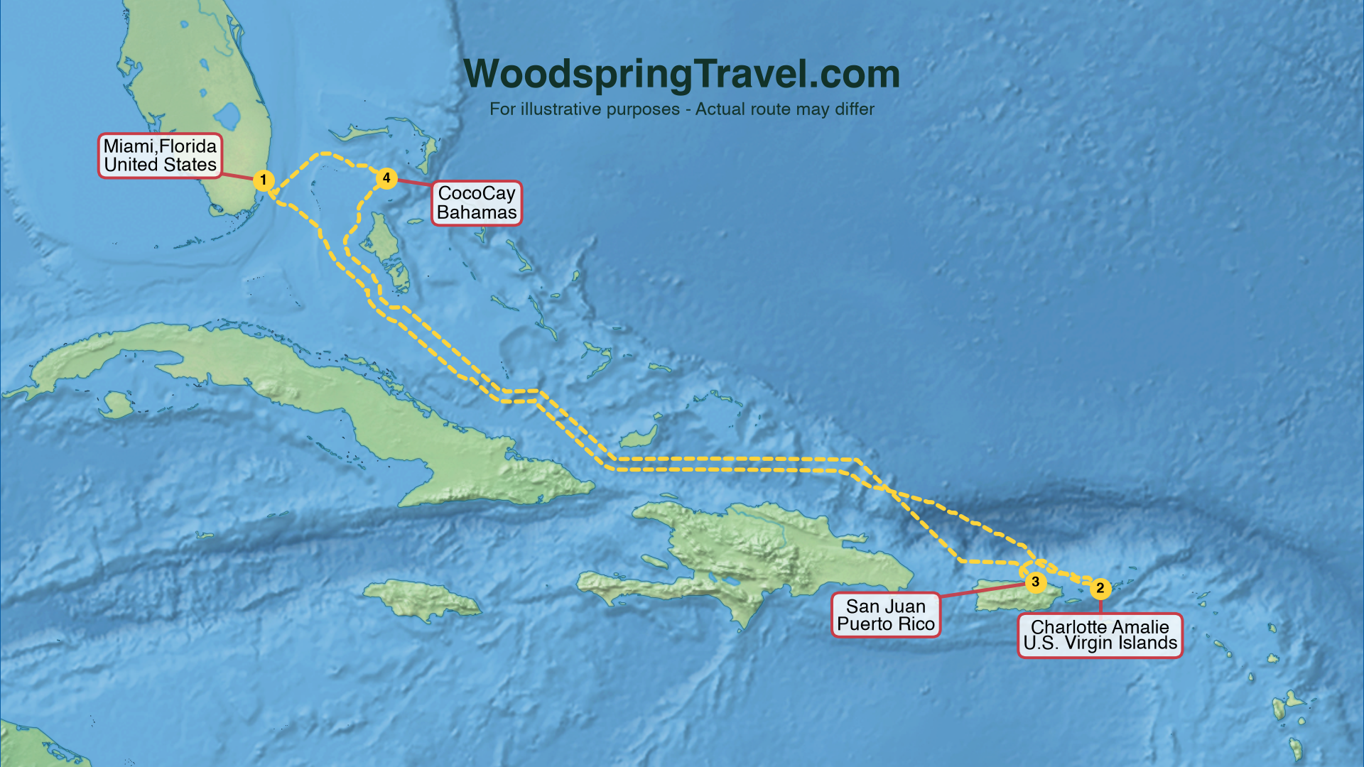 Route Illustration - Actual route may differ