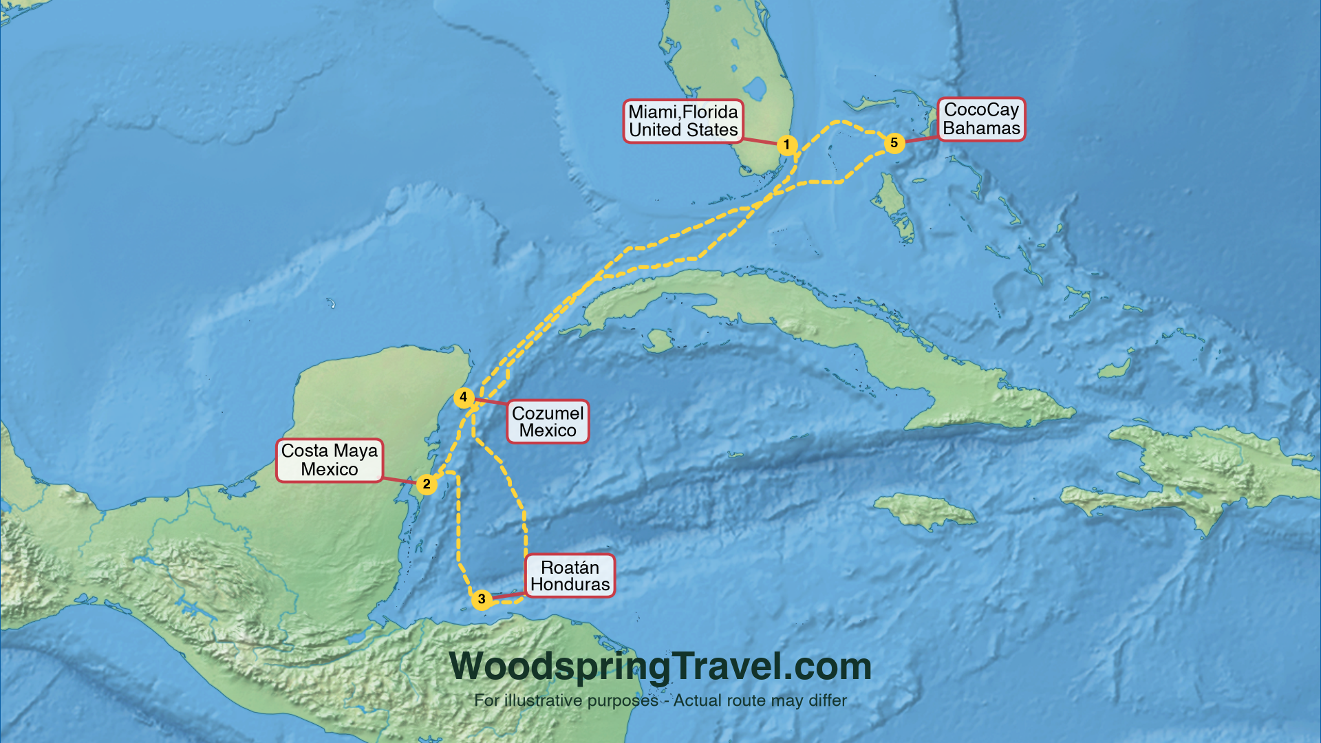 Route Illustration - Actual route may differ