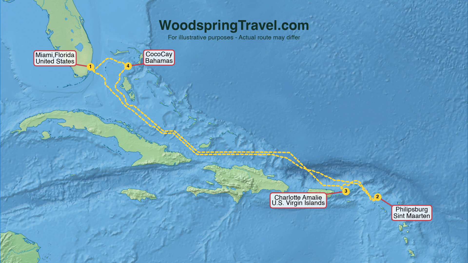 Route Illustration - Actual route may differ