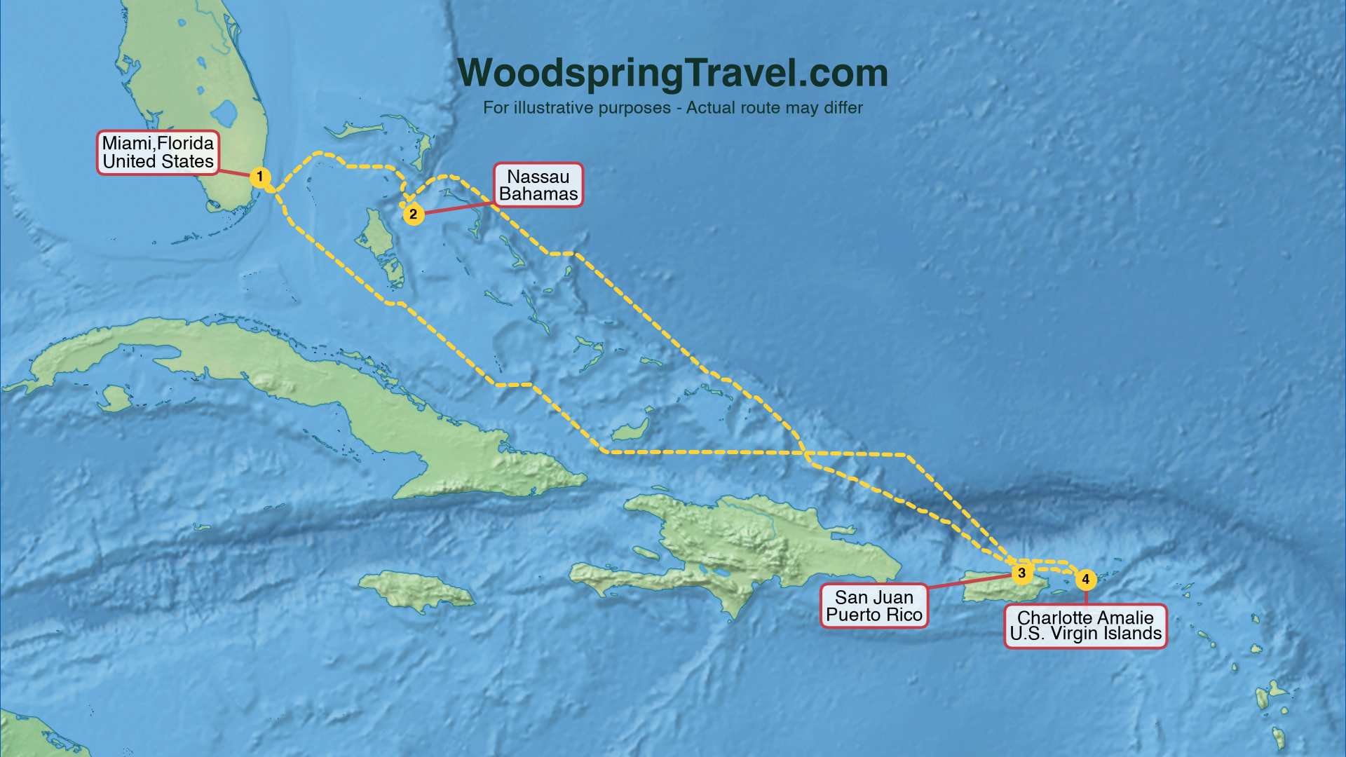 Route Illustration - Actual route may differ