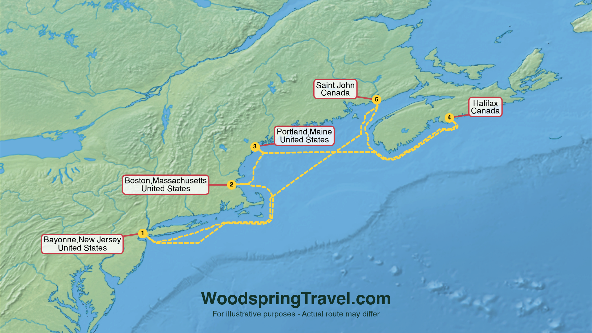 Route Illustration - Actual route may differ