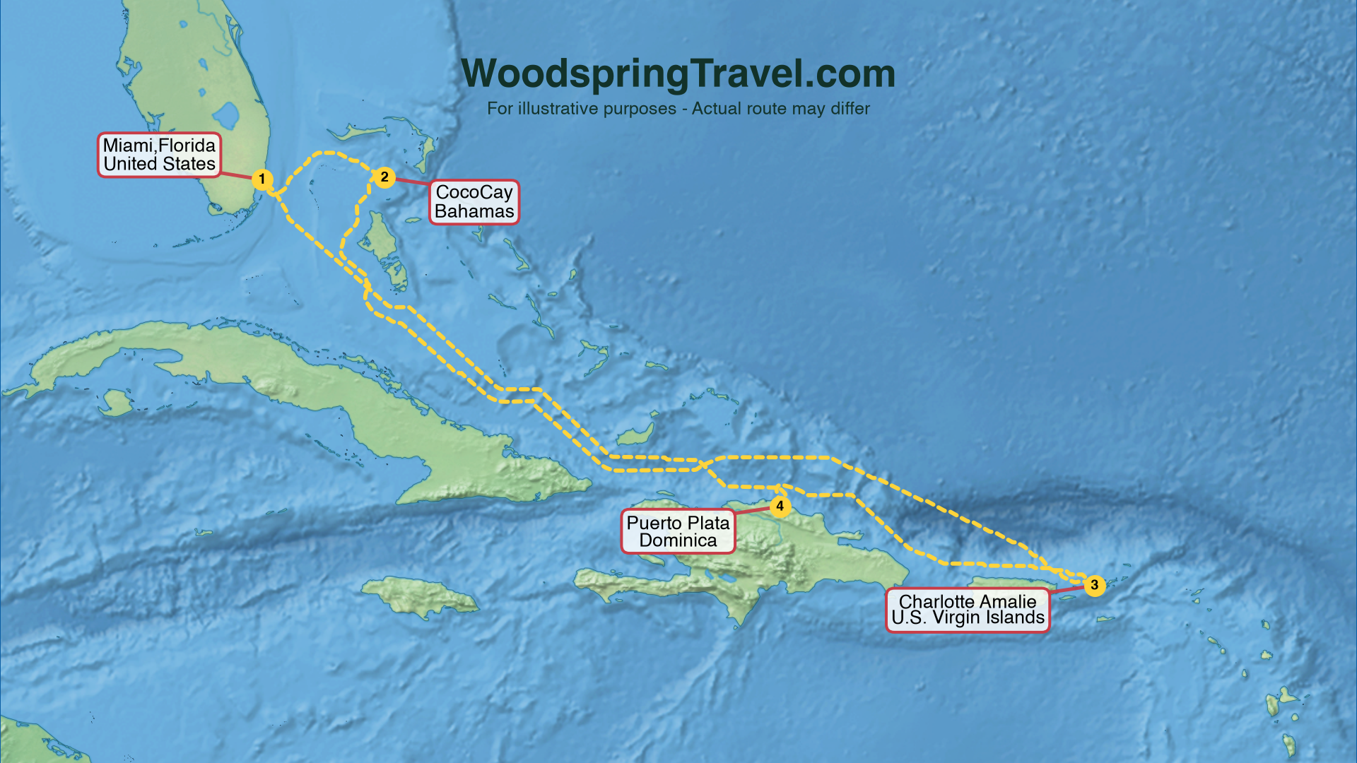 Route Illustration - Actual route may differ