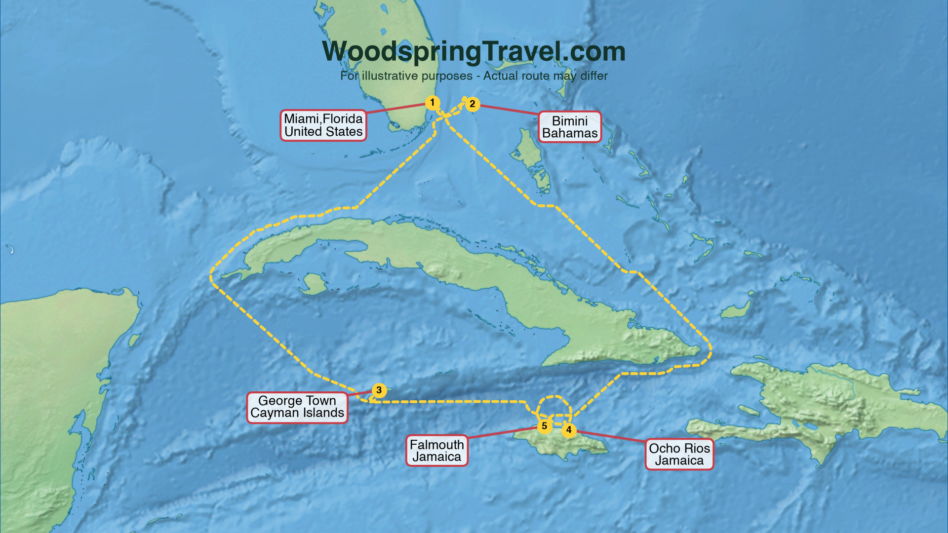 Route Illustration - Actual route may differ