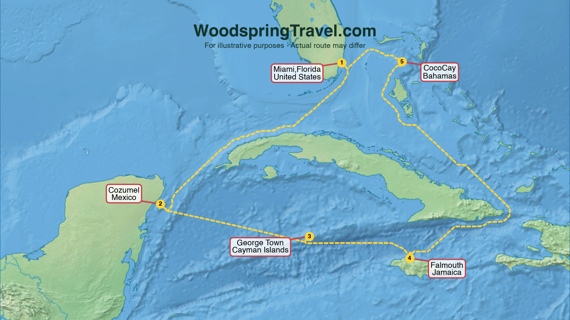 Route Illustration - Actual route may differ