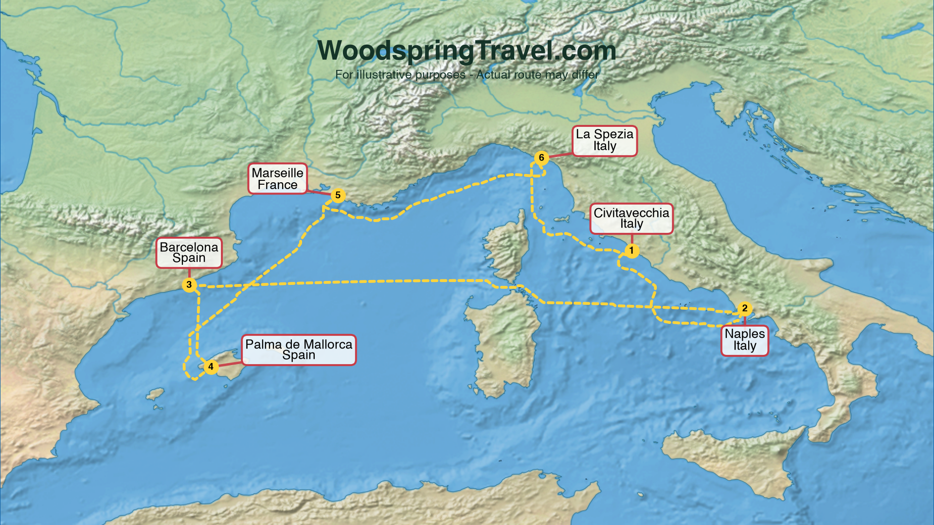 Route Illustration - Actual route may differ