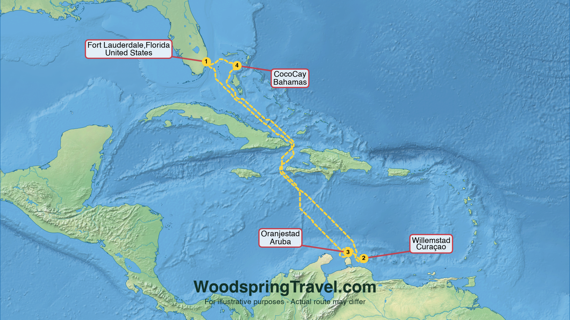 Route Illustration - Actual route may differ