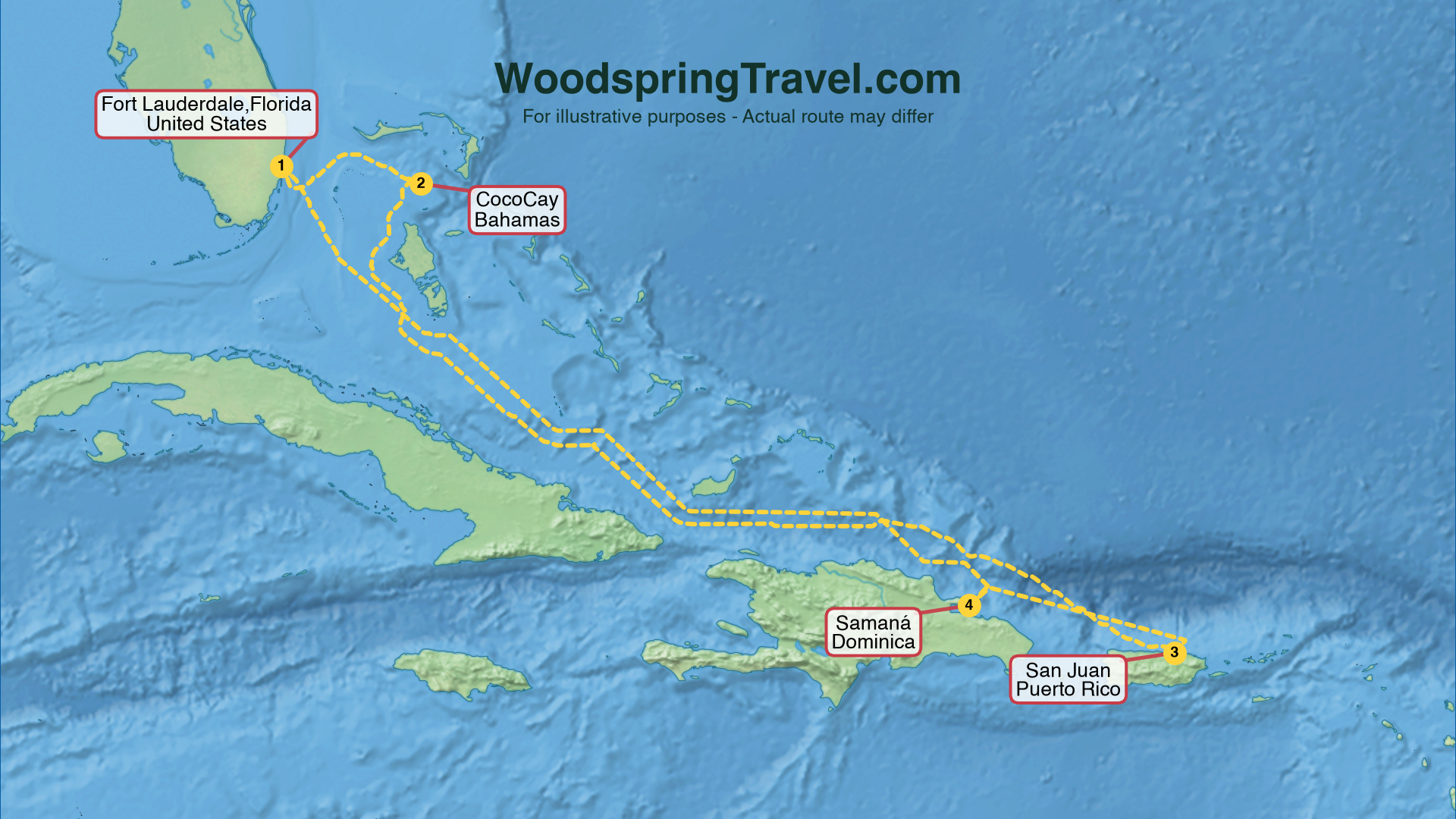 Route Illustration - Actual route may differ