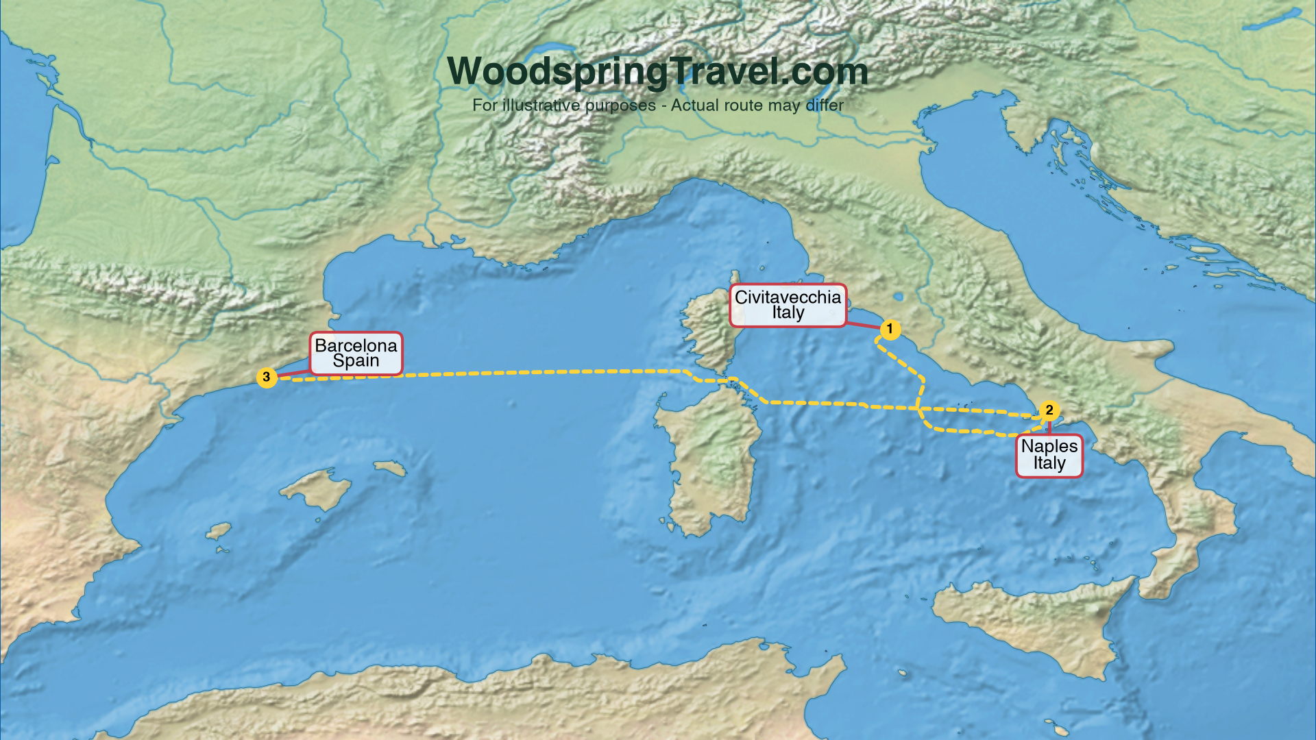 Route Illustration - Actual route may differ