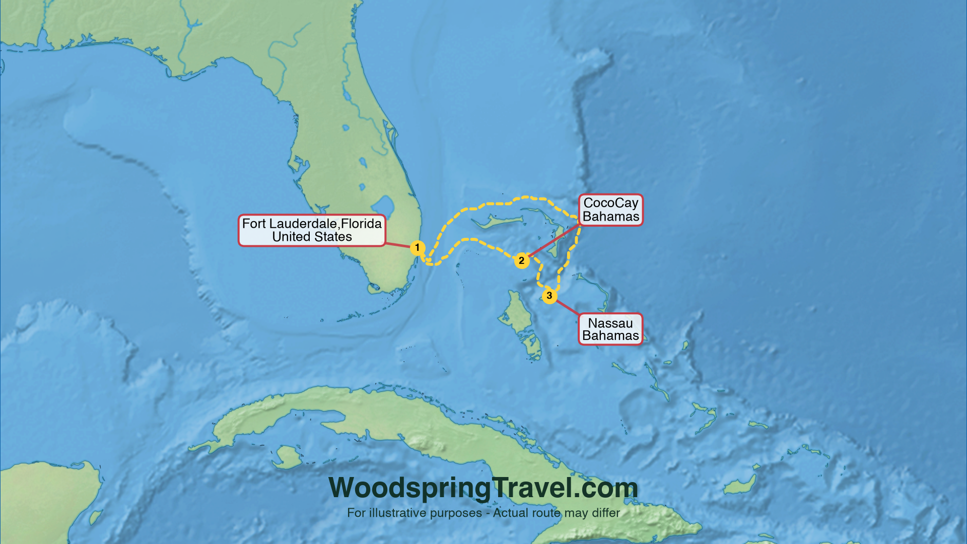 Route Illustration - Actual route may differ