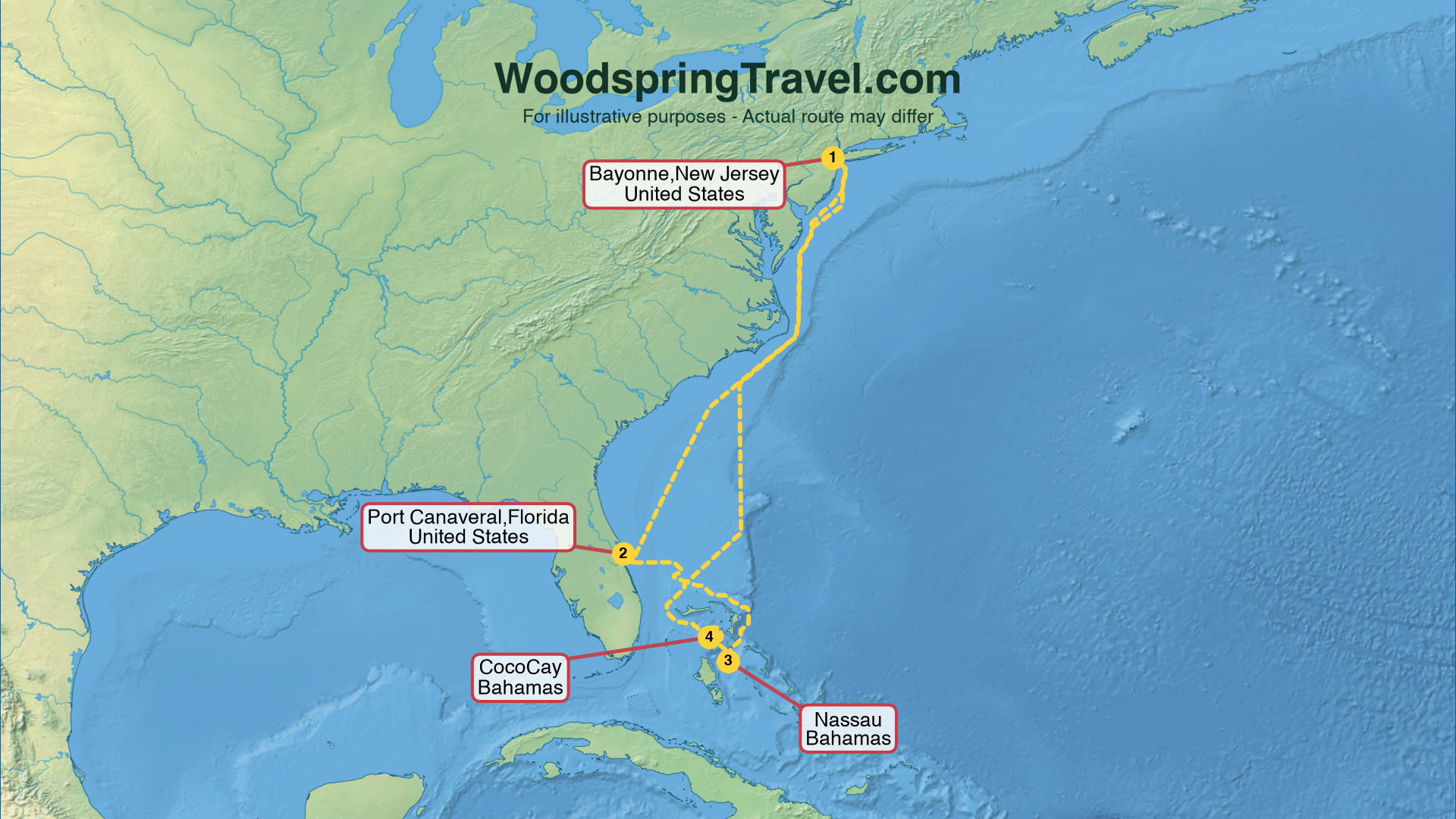 Route Illustration - Actual route may differ