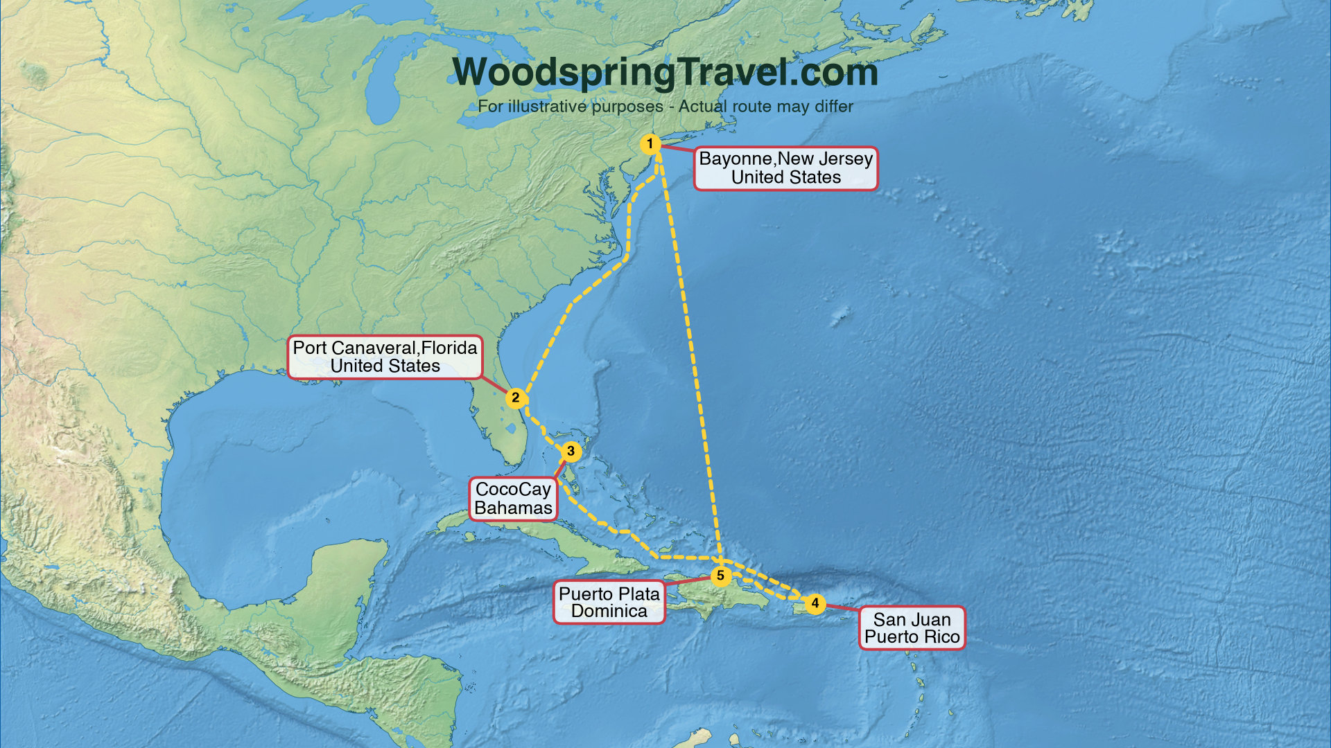 Route Illustration - Actual route may differ
