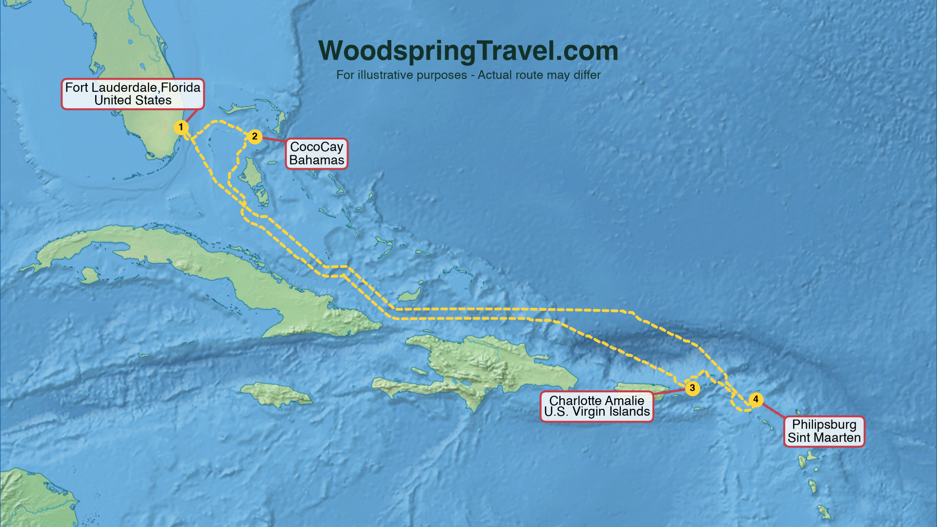 Route Illustration - Actual route may differ