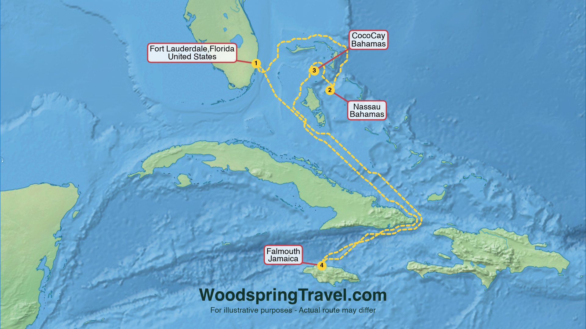 Route Illustration - Actual route may differ