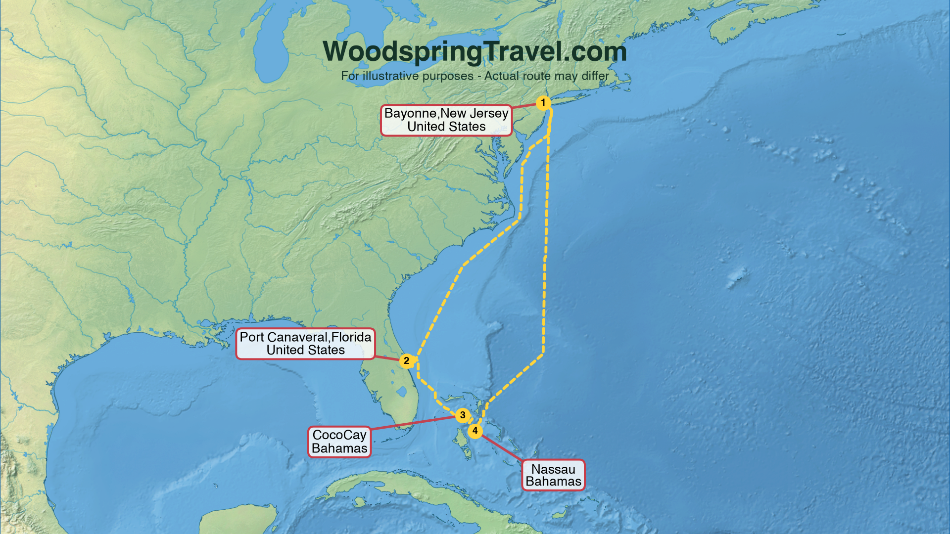 Route Illustration - Actual route may differ
