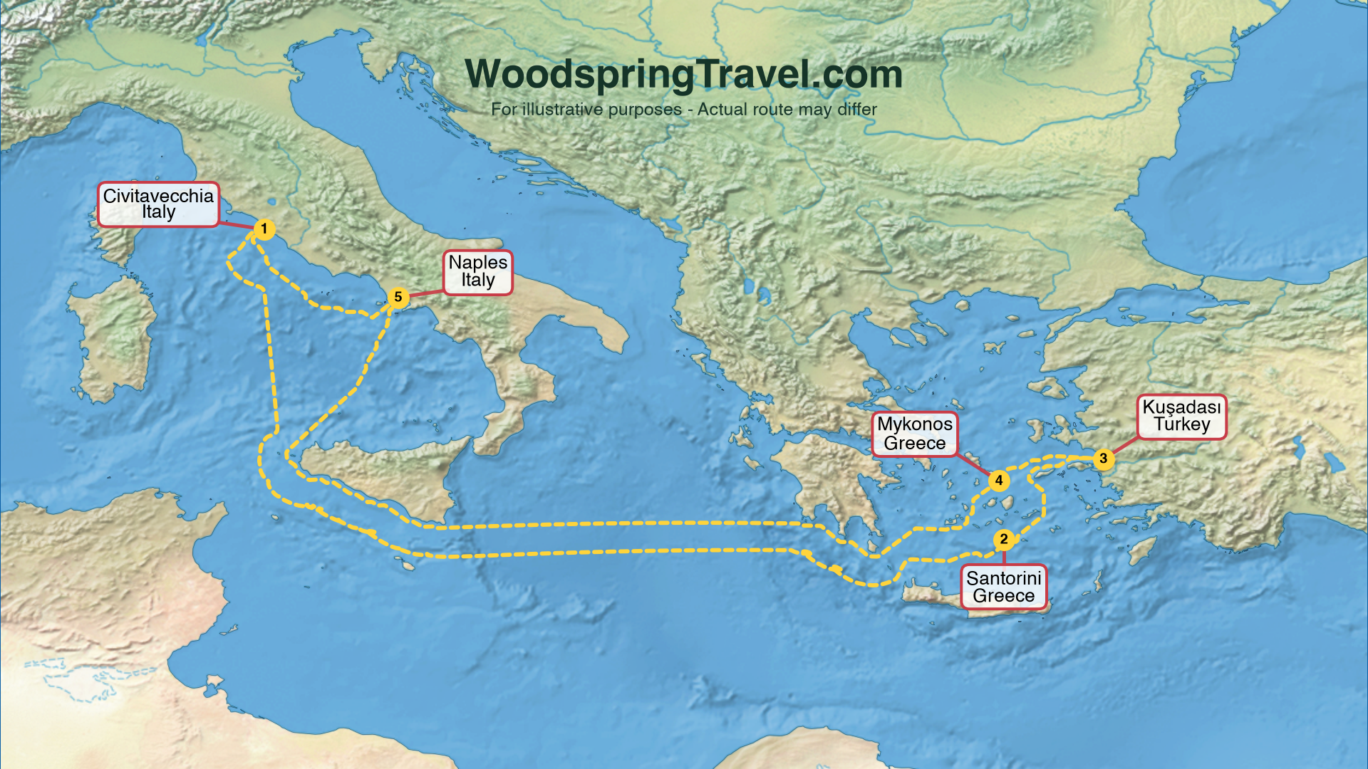 Route Illustration - Actual route may differ