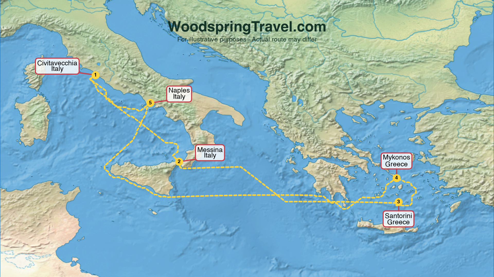 Route Illustration - Actual route may differ