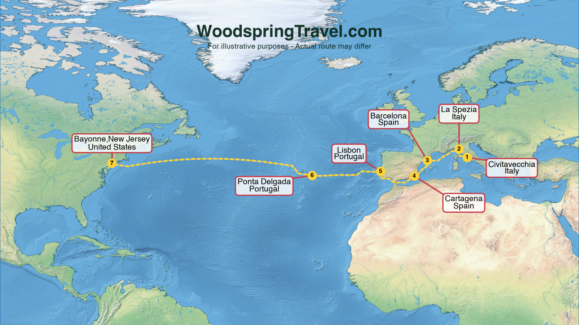 Route Illustration - Actual route may differ