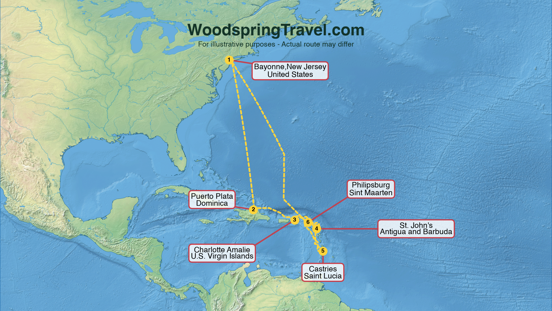 Route Illustration - Actual route may differ