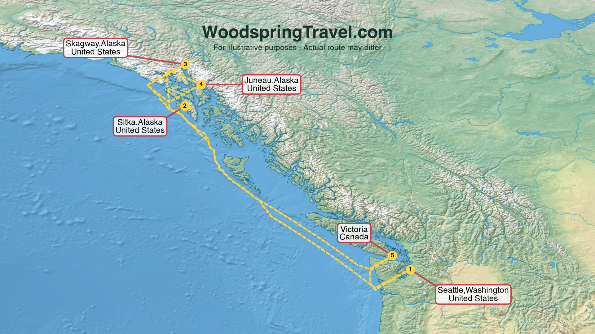 Route Illustration - Actual route may differ