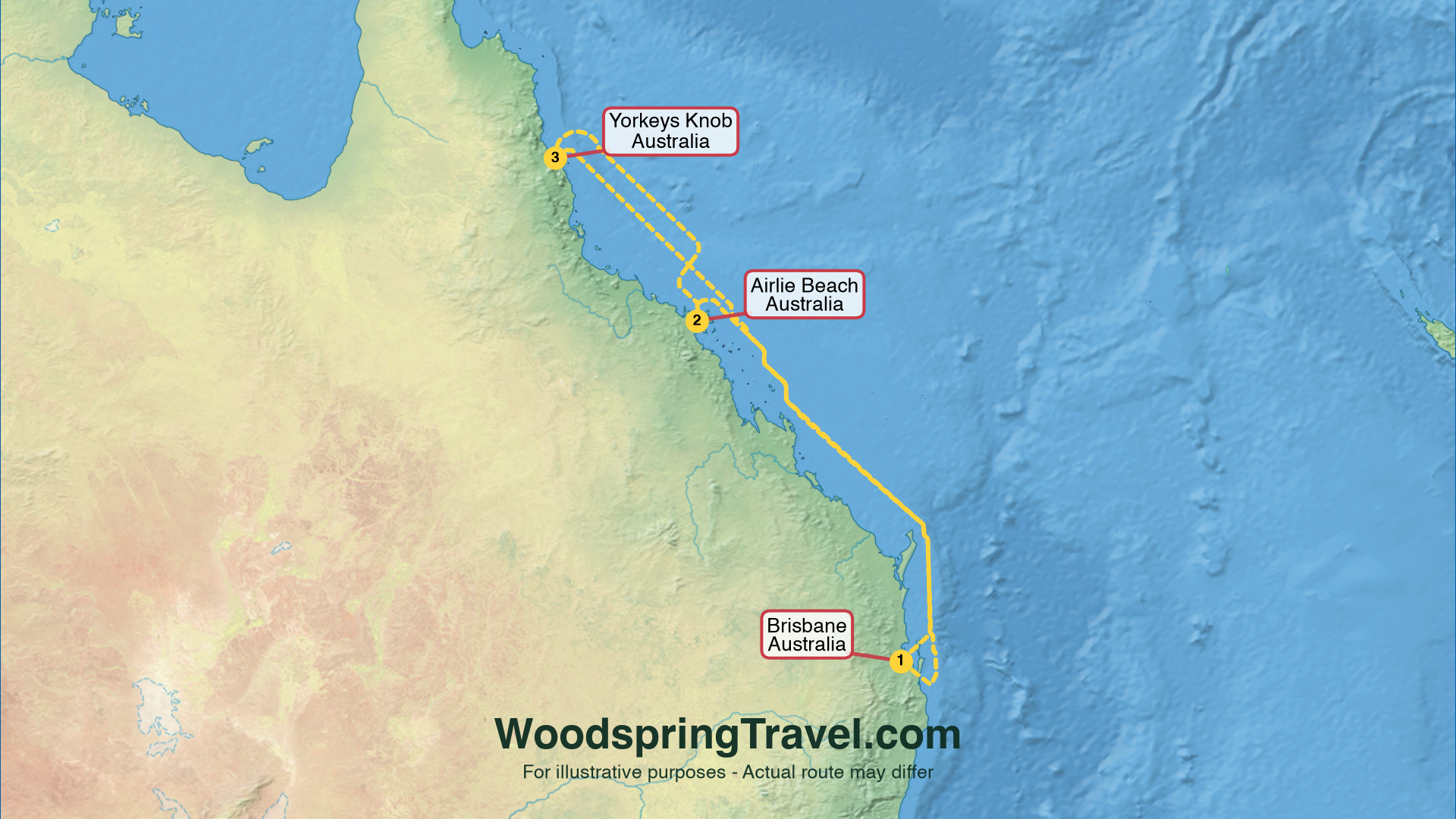 Route Illustration - Actual route may differ